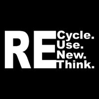 Recycle Reuse Renew Re Rethink Drawstring Bag