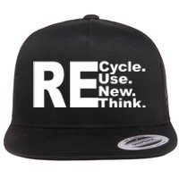 Recycle Reuse Renew Re Rethink Flat Bill Trucker Hat