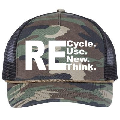 Recycle Reuse Renew Re Rethink Retro Rope Trucker Hat Cap