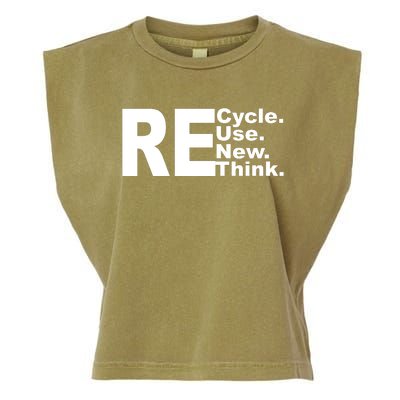 Recycle Reuse Renew Re Rethink Garment-Dyed Women's Muscle Tee