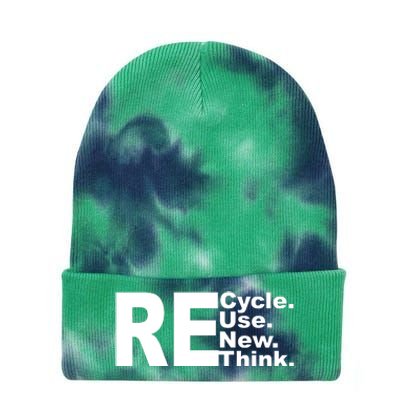 Recycle Reuse Renew Re Rethink Tie Dye 12in Knit Beanie