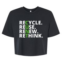 Recycle Reuse Renew Rethink Crisis Environmental Activism Earth Day Bella+Canvas Jersey Crop Tee