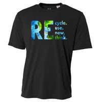 Recycle Reuse Renew Rethink Earth Day Environmental Activism Cooling Performance Crew T-Shirt