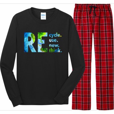 Recycle Reuse Renew Rethink Earth Day Environmental Activism Long Sleeve Pajama Set