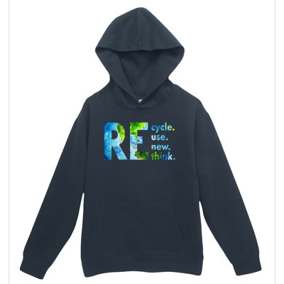 Recycle Reuse Renew Rethink Earth Day Environmental Activism Urban Pullover Hoodie