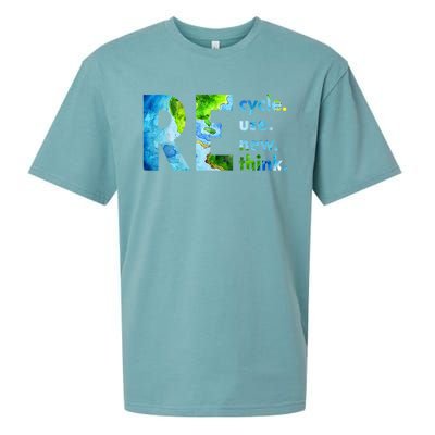 Recycle Reuse Renew Rethink Earth Day Environmental Activism Sueded Cloud Jersey T-Shirt