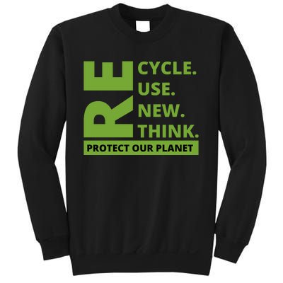 Recycle Reuse Renew Rethink Protect Our Planet Earth Day Sweatshirt