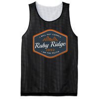 Remember Ruby Ridge 1992. I Will Not Comply Mesh Reversible Basketball Jersey Tank