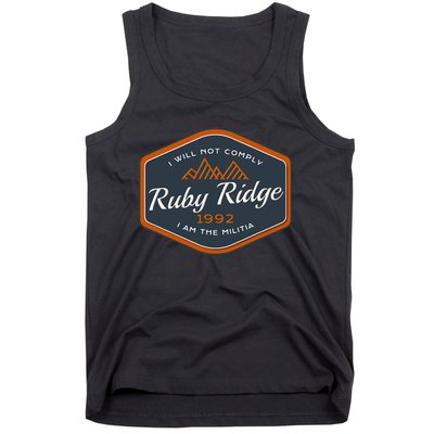 Remember Ruby Ridge 1992. I Will Not Comply Tank Top