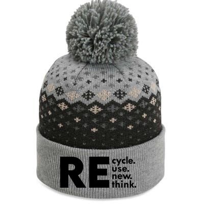 Recycle Reuse Renew Rethink Crisis Environmental Activism The Baniff Cuffed Pom Beanie