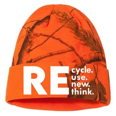 Recycle Reuse Renew Rethink Crisis Environmental Activism Kati Licensed 12" Camo Beanie