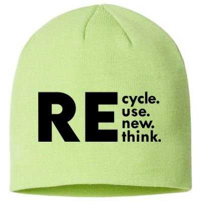 Recycle Reuse Renew Rethink Crisis Environmental Activism Sustainable Beanie