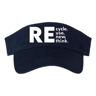 Recycle Reuse Renew Rethink Crisis Environmental Activism Valucap Bio-Washed Visor