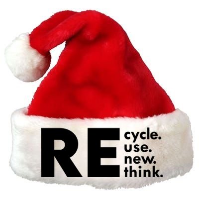 Recycle Reuse Renew Rethink Crisis Environmental Activism Premium Christmas Santa Hat