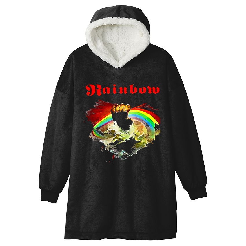 Rainbow Rising Ritchie Blackmore Rock Hooded Wearable Blanket