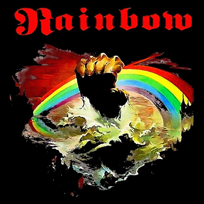 Rainbow Rising Ritchie Blackmore Rock Pom Pom 12in Knit Beanie