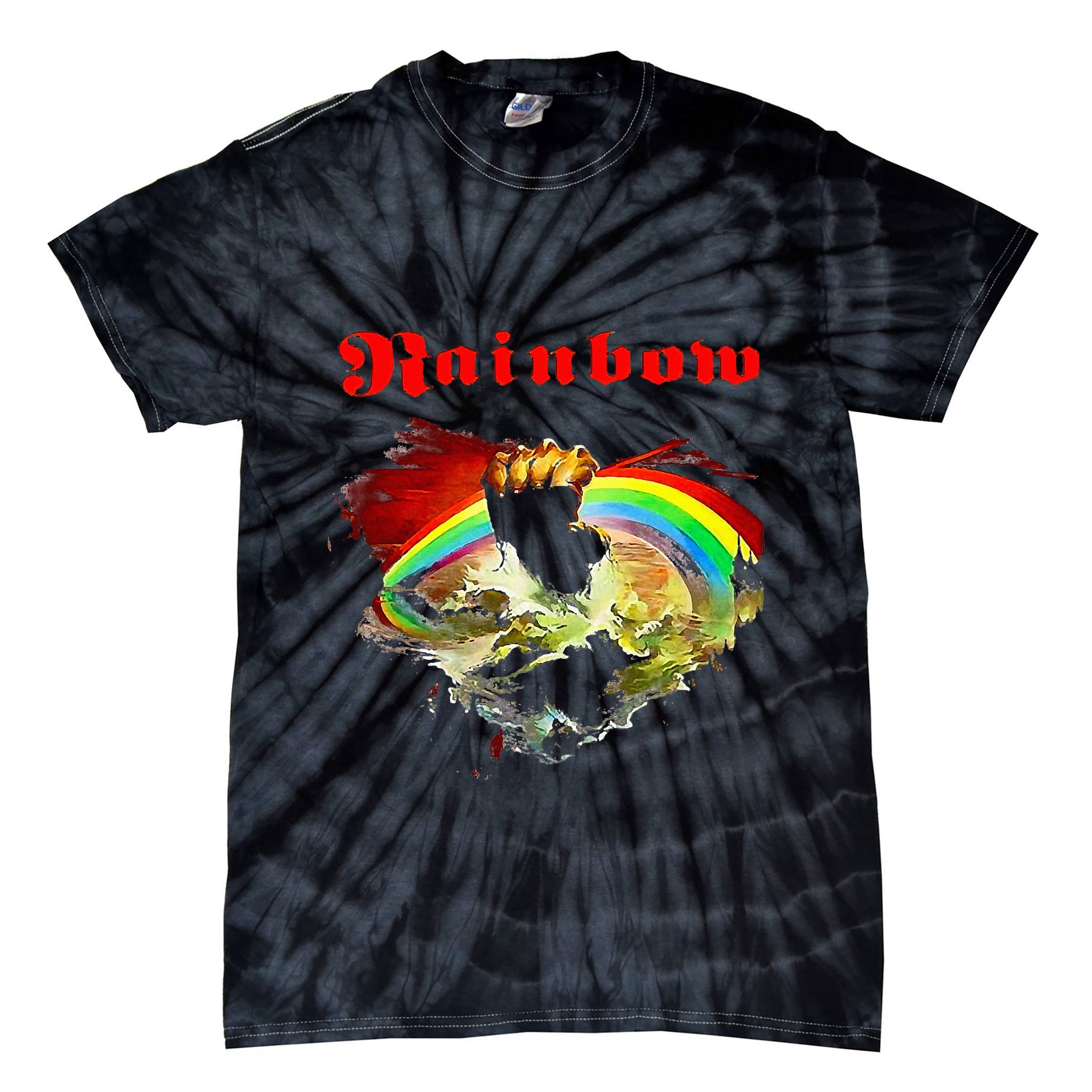 Rainbow Rising Ritchie Blackmore Rock Tie-Dye T-Shirt