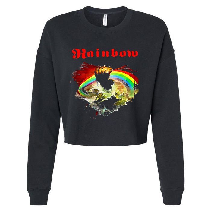 Rainbow Rising Ritchie Blackmore Rock Cropped Pullover Crew