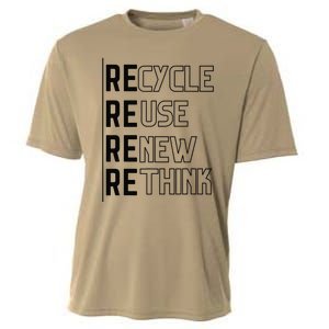 Recycle Reuse Renew Rethink Crisis Environmental Activism Funny Cooling Performance Crew T-Shirt