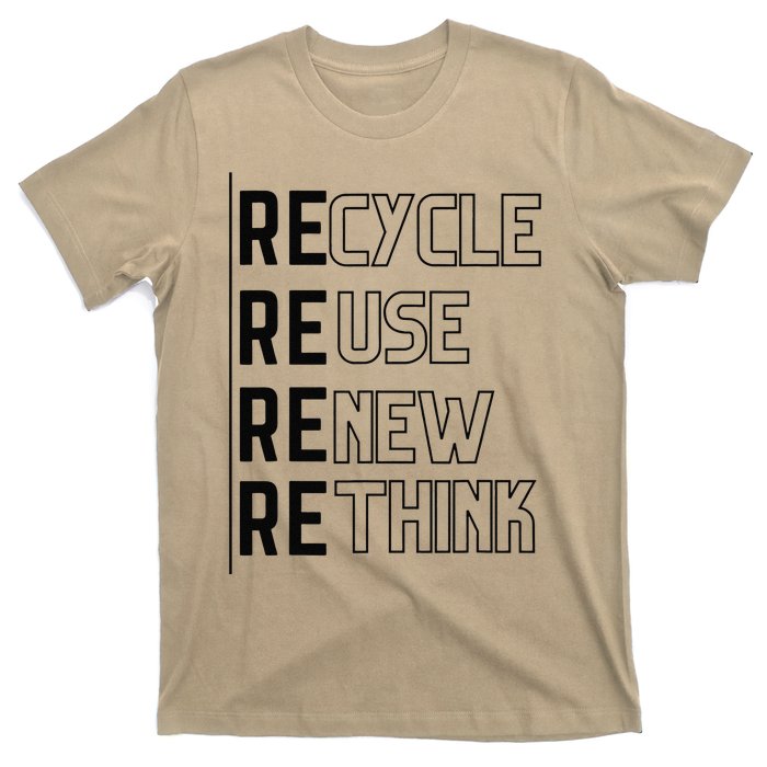 Recycle Reuse Renew Rethink Crisis Environmental Activism Funny T-Shirt