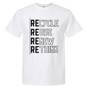 Recycle Reuse Renew Rethink Crisis Environmental Activism Funny Garment-Dyed Heavyweight T-Shirt