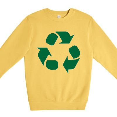 Reduce Reuse Recycle Sign Symbol Funny Gift Premium Crewneck Sweatshirt