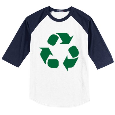 Reduce Reuse Recycle Sign Symbol Funny Gift Baseball Sleeve Shirt