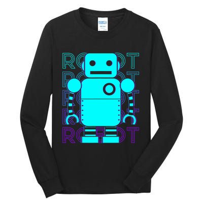 Robot Retro Tall Long Sleeve T-Shirt