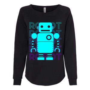 Robot Retro Womens California Wash Sweatshirt