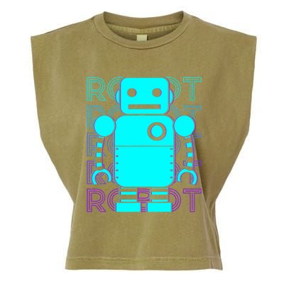 Robot Retro Garment-Dyed Women's Muscle Tee