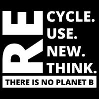 Recycle Reuse Renew Rethink There Is No Planet B Earth Day 7-Panel Snapback Hat
