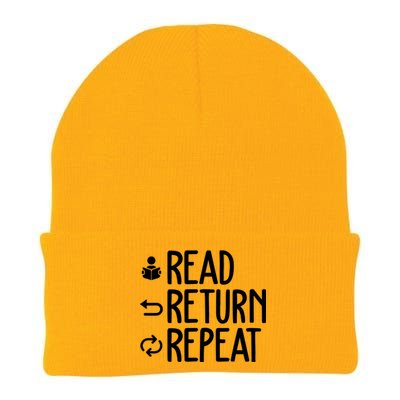 Read Retun Repeat A Funny Gift For Book Reading Lovers Librarian Bookworms Knit Cap Winter Beanie