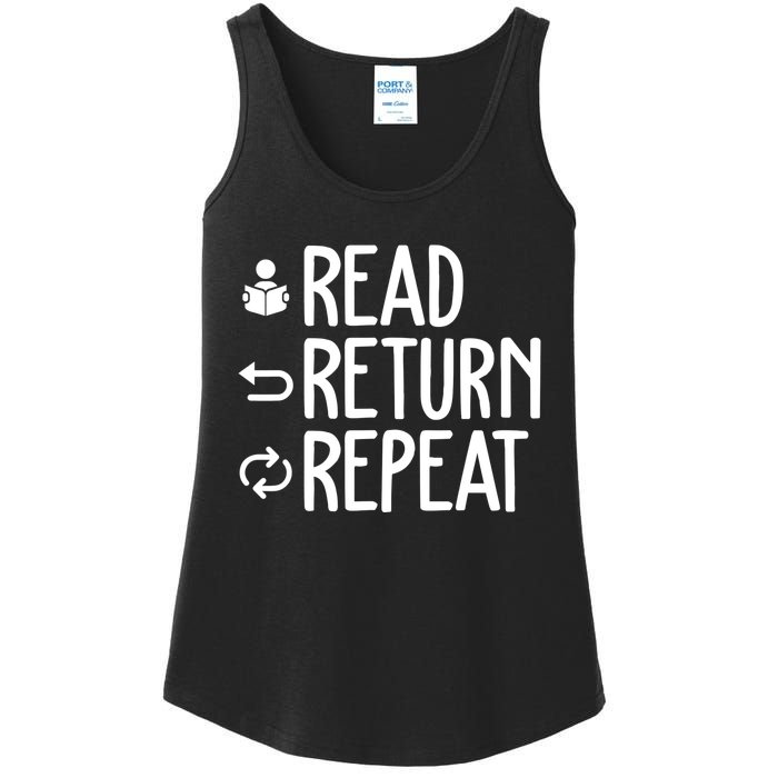 Read Retun Repeat A Funny Gift For Book Reading Lovers Librarian Bookworms Ladies Essential Tank