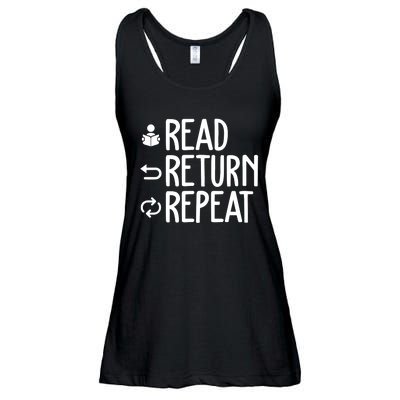 Read Retun Repeat A Funny Gift For Book Reading Lovers Librarian Bookworms Ladies Essential Flowy Tank