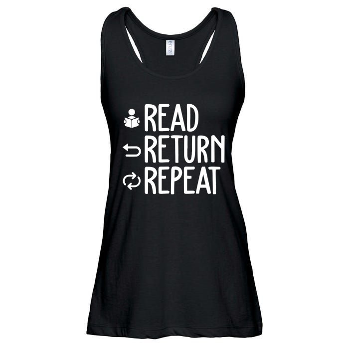 Read Retun Repeat A Funny Gift For Book Reading Lovers Librarian Bookworms Ladies Essential Flowy Tank