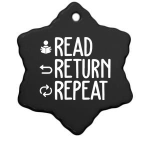 Read Retun Repeat A Funny Gift For Book Reading Lovers Librarian Bookworms Ceramic Star Ornament