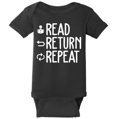Read Retun Repeat A Funny Gift For Book Reading Lovers Librarian Bookworms Baby Bodysuit
