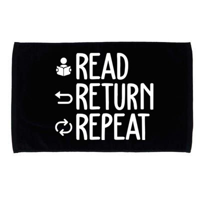 Read Retun Repeat A Funny Gift For Book Reading Lovers Librarian Bookworms Microfiber Hand Towel