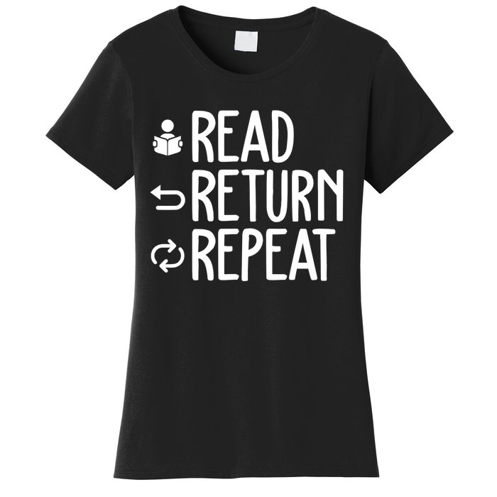 Read Retun Repeat A Funny Gift For Book Reading Lovers Librarian Bookworms Women's T-Shirt