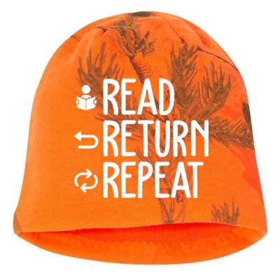 Read Retun Repeat A Funny Gift For Book Reading Lovers Librarian Bookworms Kati - Camo Knit Beanie