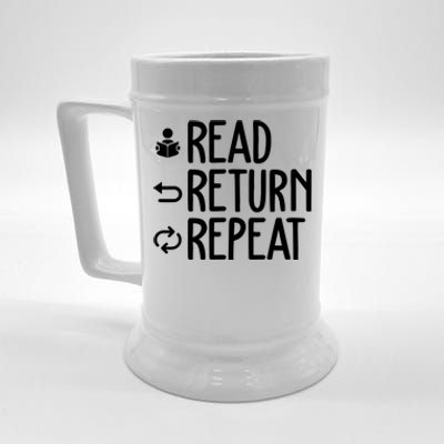 Read Retun Repeat A Funny Gift For Book Reading Lovers Librarian Bookworms Beer Stein