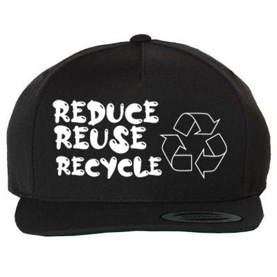 Reduce Reuse Recycle Gift Wool Snapback Cap