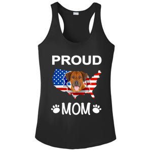 Rhodesian Ridgeback Rhodesian Ridgeback Proud Patriot Mom Gift Ladies PosiCharge Competitor Racerback Tank