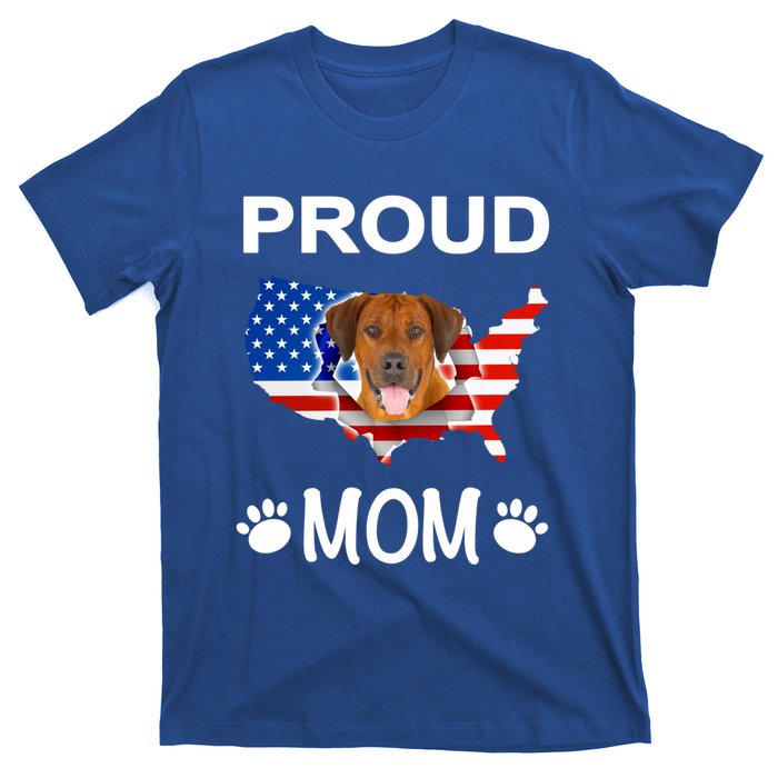 Rhodesian Ridgeback Rhodesian Ridgeback Proud Patriot Mom Gift T-Shirt