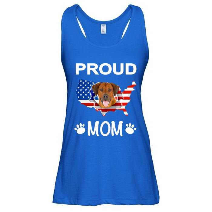 Rhodesian Ridgeback Rhodesian Ridgeback Proud Patriot Mom Gift Ladies Essential Flowy Tank