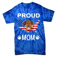 Rhodesian Ridgeback Rhodesian Ridgeback Proud Patriot Mom Gift Tie-Dye T-Shirt