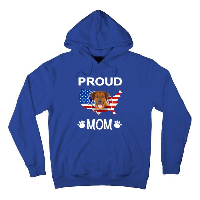 Rhodesian Ridgeback Rhodesian Ridgeback Proud Patriot Mom Gift Tall Hoodie