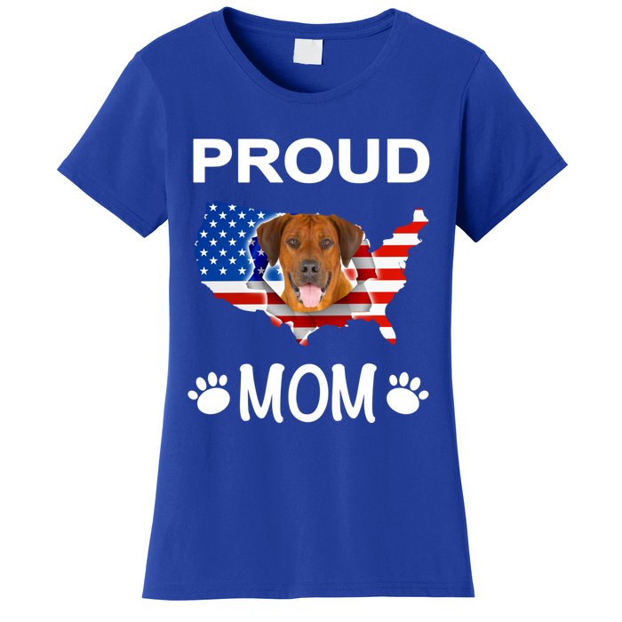 Rhodesian Ridgeback Rhodesian Ridgeback Proud Patriot Mom Gift Women's T-Shirt