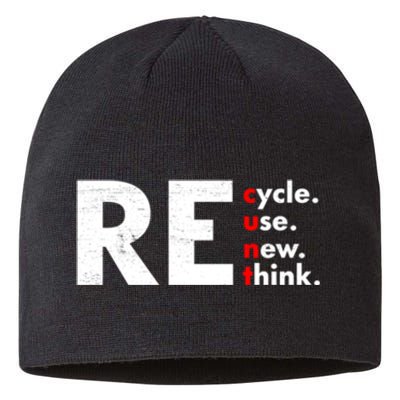 Recycle Reuse Renew Rethink Crisis Environmental Activism Sustainable Beanie