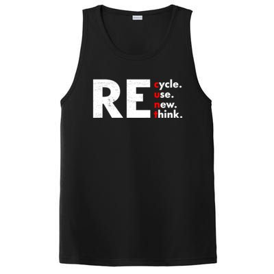 Recycle Reuse Renew Rethink Crisis Environmental Activism PosiCharge Competitor Tank